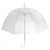 Front - Parapluie transparente automatique au style simple pour femme, en forme de dôme