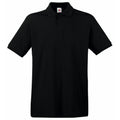 Noir - Front - Fruit Of The Loom - Polo manches courtes - Homme