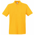 Jaune - Front - Fruit Of The Loom - Polo manches courtes - Homme