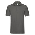 Gris - Front - Fruit Of The Loom - Polo manches courtes - Homme