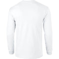 Blanc - Back - T-shirt uni à manches longues Gildan pour homme