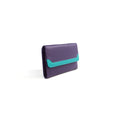 Violet - Turquoise vif - Side - Eastern Counties Leather - Porte-monnaie NOVA