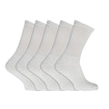 Blanc - Front - Chaussettes de sport unies (5 paires) - Homme