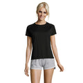 Noir - Back - SOLS - T-shirt de sport - Femme