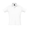 Blanc - Front - SOLS Summer II - Polo à manches courtes - Homme
