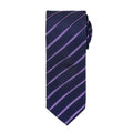 Bleu marine-Violet - Front - Premier - Cravate rayée - Homme