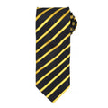 Noir-Or - Front - Premier - Cravate rayée - Homme