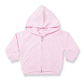 Rose pâle - Front - Larkwood - Sweatshirt à capuche et fermeture zippée 100% coton - Bébé et enfant