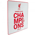 Blanc - Back - Liverpool FC - Plaque de porte PREMIER LEAGUE CHAMPIONS