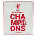 Blanc - Front - Liverpool FC - Plaque de porte PREMIER LEAGUE CHAMPIONS