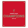 Rouge - Front - Liverpool FC - Plaque de porte PREMIER LEAGUE CHAMPIONS