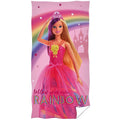 Rose - Front - Barbie - Serviette de plage FOLLOW YOUR OWN RAINBOW