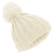 Front - Bonnet tricoté avec pompon - Fille