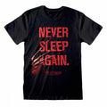 Front - Nightmare On Elm Street - T-shirt NEVER SLEEP AGAIN - Adulte