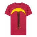 Rouge - Front - Minecraft hache - T-shirt à manches courtes - Garçon