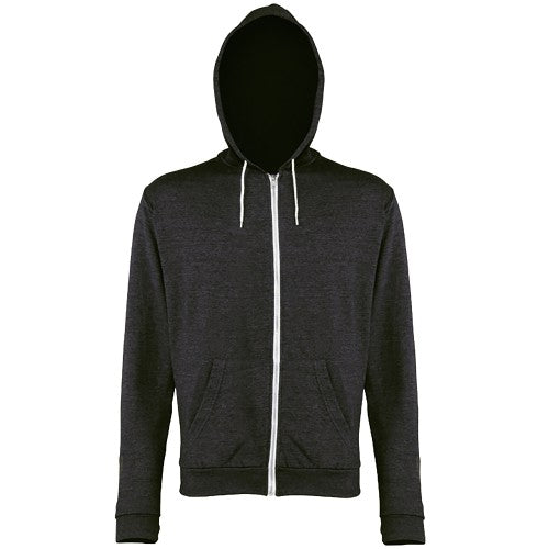 Front - Awdis - Sweatshirt léger à capuche et fermeture zippée - Homme