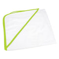 Blanc - vert - Front - A&R Towels -Serviette à capuche  Bébé - enfant en bas âge