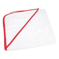 Blanc- rouge - Front - A&R Towels -Serviette à capuche  Bébé - enfant en bas âge