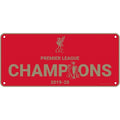 Front - Liverpool FC - Plaque PREMIER LEAGUE CHAMPIONS 2019-20