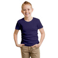 Bleu marine - Back - Casual Classic - T-shirt en coton peigné - Enfant