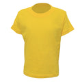 Jaune - Front - Casual Classic - T-shirt en coton peigné - Enfant