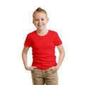 Rouge - Back - Casual Classic - T-shirt en coton peigné - Enfant