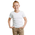 Blanc - Front - Casual Classic - T-shirt en coton peigné - Enfant