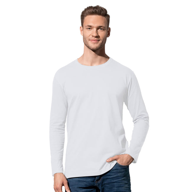 Blanc - Back - Stedman - T-shirt à manches longues - Homme
