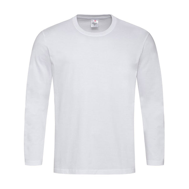 Blanc - Front - Stedman - T-shirt à manches longues - Homme