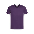 Violet foncé - Front - Stedman - T-shirt col V - Homme