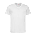 Blanc - Front - Stedman - T-shirt col V - Homme