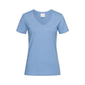 Bleu clair - Front - Stedman - T-shirt col V - Femme