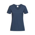 Bleu marine - Front - Stedman - T-shirt col V - Femme