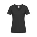 Noir - Front - Stedman - T-shirt col V - Femme