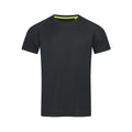 Noir - Front - Stedman - T-shirt RAGLAN - Hommes