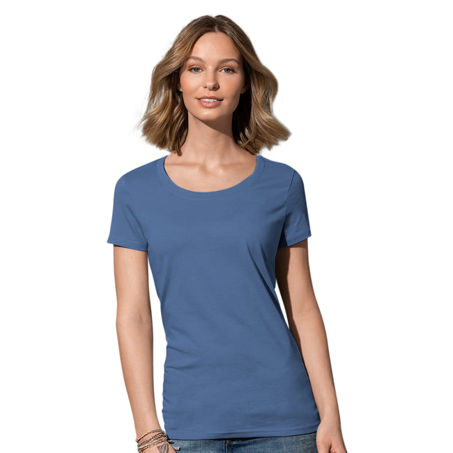 Bleu denim - Back - Stedman - T-shirt bio JANET - Femme