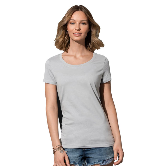 Gris clair - Back - Stedman - T-shirt bio JANET - Femme