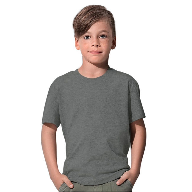 Gris foncé - Back - Stedman - Tee shirt Enfant