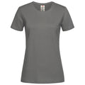 Gris foncé - Front - Stedman - T-Shirt Classique - Femme