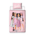 Rose - Blanc - Front - Barbie - Parure de lit