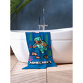 Bleu - Side - Minecraft - Serviette de bain