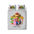 Gris - Multicolore - Front - Super Mario Bros - Parure de lit HERE WE GO!