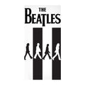 Noir - Blanc - Front - The Beatles - Serviette de bain ABBEY ROAD