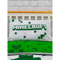 Vert - Gris - Side - Minecraft - Parure de lit