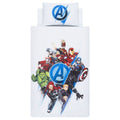 Blanc - Bleu - Front - Marvel Avengers - Parure de lit