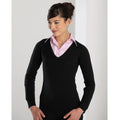 Noir - Back - Russell - Pull col V COLLECTION - Femme