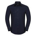 Bleu marine - Front - Russell - Chemise manches longues - Homme