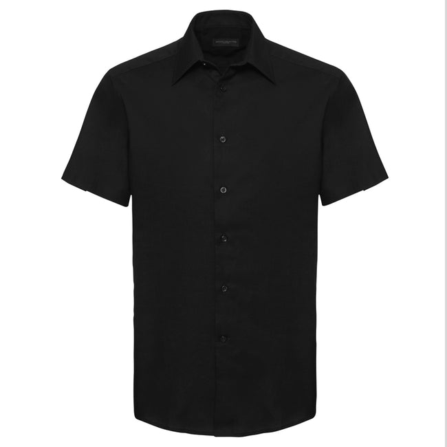 Noir - Front - Russell - Chemise manches courtes - Homme