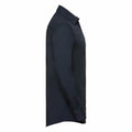 Bleu marine - Side - Chemise à manches longues Russell Collection pour homme