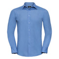 Bleu clair - Front - Chemise à manches longues Russell Collection pour homme